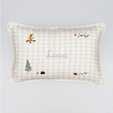 Woodland Friendly Fox Keepsake Linen Cushion