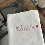 Love Heart Personalised Baby Blanket