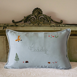 Woodland Friendly Fox Keepsake Linen Cushion