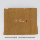 Love Heart Personalised Baby Blanket