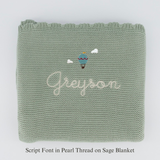 Hot Air Balloon Personalised Baby Blanket