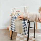 Personalised Chair Bag - Blue Gingham