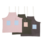 Kids Forest Green Linen Apron