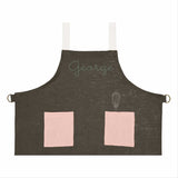 Kids Forest Green Linen Apron