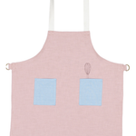 Kids Pink Linen Apron