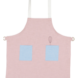 Kids Pink Linen Apron