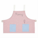 Kids Pink Linen Apron