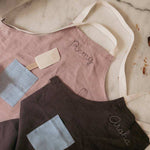 Kids Pink Linen Apron